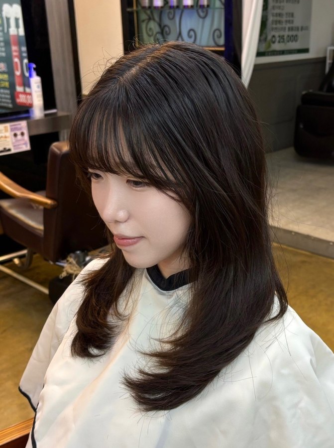 하은 디자이너가 시술한 레이어드컷